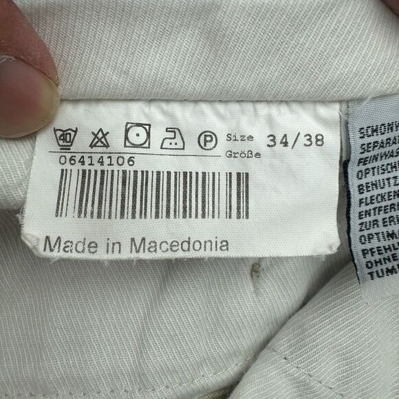 Hiltl Trouser Pants Mens 34x38 Beige Sam Malouf Flat Front Straight Leg Preppy - Picture 5 of 8